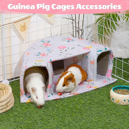 Unicorn Catcher Large Cozy Pet Bed &amp; Tunnel - Warm &amp; Washable, Suitable for Guinea Pigs, Hamsters, Chinchillas &amp; Bunnies