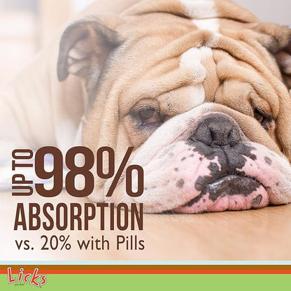 Licks Pill-Free Dog Joint and Heart - Glucosamine &amp; Omega 3 Fish Oil Supplement for Dogs - Inflammation Supplements for Joint Support - Gel Packets - 30 Use