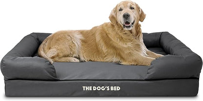 The Dog’s Bed XL Grey 43.5x34, Memory Foam, Pain Relief: Arthritis, Hip &amp; Elbow Dysplasia, Post Surgery, Lameness, Supportive, Calming, Waterproof Washable Cover, Veterinary Approved