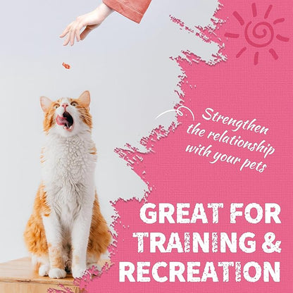 Just Try 13.4 OZ Urinary Tract Cat Treats for Indoor Cats Health Supplement Cranberry &amp; D-Mannose for Kidney Bladder UT Support Salmon Flavor Crunchy Chews Cat Loves