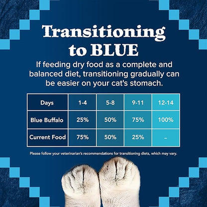 Blue Buffalo Wilderness Natural Mature Dry Cat Food for Cats 7+ Years, High-Protein and Grain-Free Diet, Supports Immune System Health and Energy to Stay Active, Chicken, 5-lb. Bag