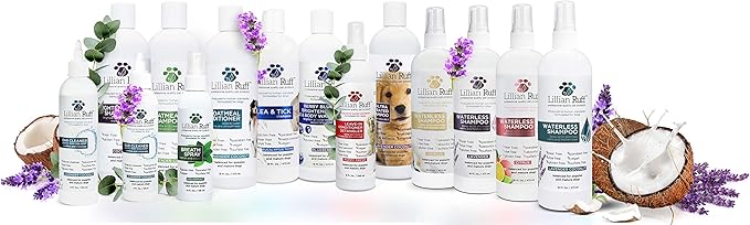 Lillian Ruff Calming Oatmeal Pet Shampoo &amp; Conditioner for Dry Skin &amp; Itch Relief with Aloe &amp; Hydrating Essential Oils - Replenish Moisture &amp; Deodorize - Dog Shampoo &amp; Conditioner for Sensitive Skin