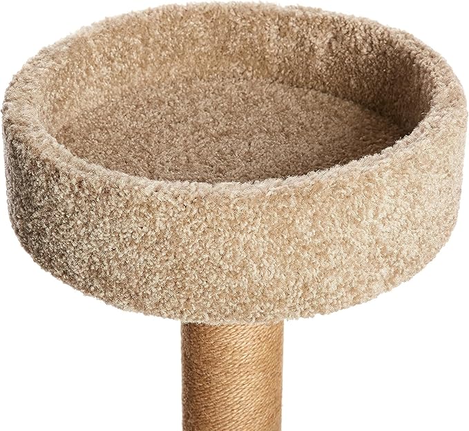 Amazon Basics Cat Tree - Indoor Cat &amp; Kittens Multi-Level Climbing Activity Tower with Scratching Posts, Medium (31.5"H) - Beige