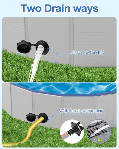 Dog Pool for Medium Dogs, Foldable Plastic Pool for Dogs Slip-Resistant (40&