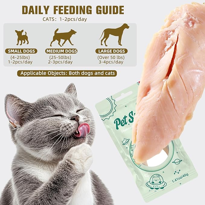 Cat Food Topper for Picky Eaters &amp; Healthy Soft Cat Treat (Chicken), Wet Food with Gravy, High Protein &amp; Limited Ingredient 6 Pack