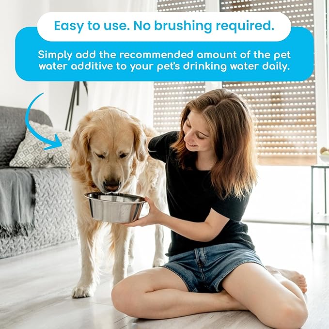 Oxydent Premium Pet Dental Care Solution - Pet Water Additive &amp; Mouthwash for Teeth Cleaning - Eliminate Bad Dog &amp; Cat Bad Breath - Dog Dental Rinse - Fights Tartar &amp; Plaque