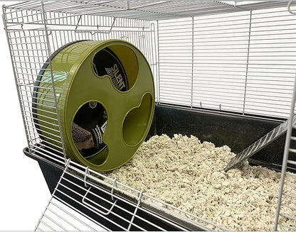 Silent Runner 12" Wide + Cage Attachment - Silent, Fast, Durable Exercise Wheel - Sugar Gliders, Degus, Rats, Hedgehogs, Prairie Dogs &amp; Small Pets