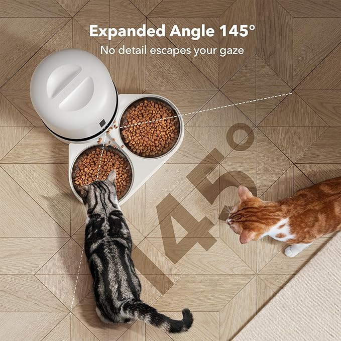 PETLIBRO Automatic Cat Feeder with Camera for Two Cats, 1080P HD Video with Night Vision, 5G WiFi Pet Feeder with Phone APP Control, 2-Way Audio for Cat &amp; Dog, Low Food &amp; Motion &amp; Sound Alerts