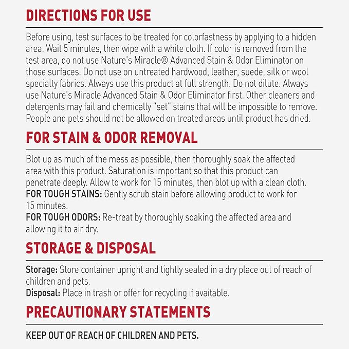 Nature’s Miracle Advanced Stain &amp; Odor Eliminator For Dogs With Flip &amp; Go Sprayer, 64 Ounces, Enzymatic Formula For Severe Dog Messes Including Urine, Feces, Diarrhea And Vomit Stains And Odors