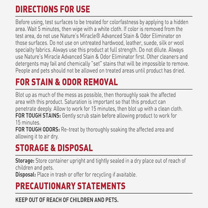 Nature’s Miracle Advanced Stain &amp; Odor Eliminator For Dogs With Flip &amp; Go Sprayer, 64 Ounces, Enzymatic Formula For Severe Dog Messes Including Urine, Feces, Diarrhea And Vomit Stains And Odors
