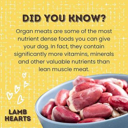 hotspot pets Freeze Dried Lamb Heart Treats for Cats &amp; Dogs - 1LB Big Bag- Single Ingredient All Natural Grain-Free - Perfect for Training, Healthy Topper or Snack - Made in USA