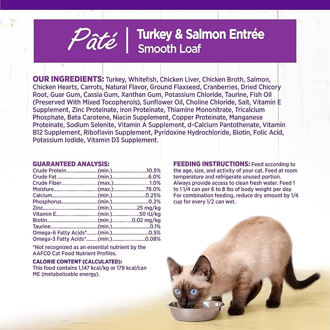 Wellness Complete Health Pate Adult Wet Cat Food, Natural, Protein-Rich, Grain Free, 5.5 Ounce, 24 Pack, (Turkey &amp; Salmon)