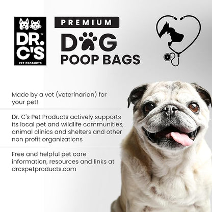 100% Certified Compostable Dog Poop Bags - Dr. C&