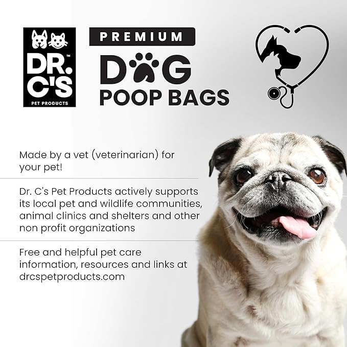 100% Certified Compostable Dog Poop Bags - Dr. C&