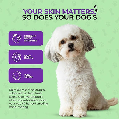 Luxury Daily Dog Deodorant &amp; Grooming Spray – Long-Lasting, Odor Eliminating Pet Deodorizer Spray for Dogs’ Coat &amp; Skin – Gentle &amp; Clean, Irresistible Fresh Spa Scent 5.07 Fl oz.