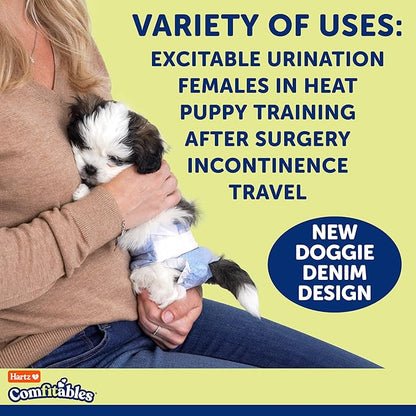 Hartz Disposable Dog Diapers, Size S 36 count, Comfortable &amp; Secure Fit, Easy to Put On