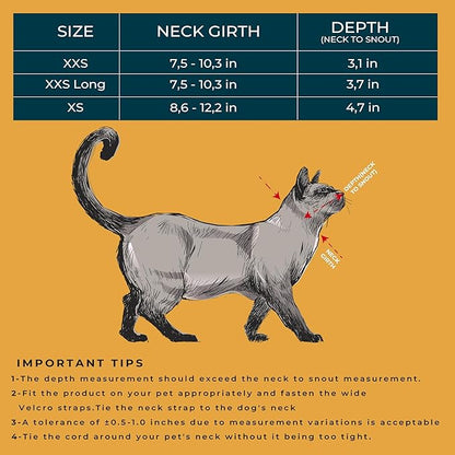 Cat Cone Collar - Soft Adjustable Cat Elizabethan Healing Collar – Lightweight Wound‑Protection Neck Cone for Licking/Biting Prevention, Fits Neck 6.5″–10.5″, Ideal Post‑Surgery &amp; Injury Care