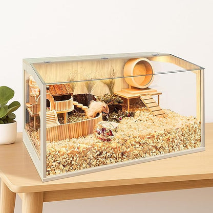 Prolee Hamster Cage Chewproof, Large Hamster Cage Guinea Pig Cages Openable Top with Acrylic Sheets Solid Built, 24"