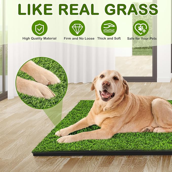 Dog Grass Pad with Tray, 34&