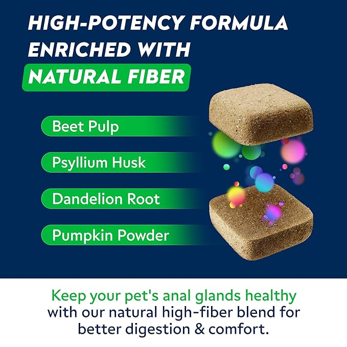 STRELLALAB Anal Gland Support Chews - Scoot Treatment - Digestive Enzymes, Prebiotics &amp; Fiber Supplement for Dogs Digestion &amp; Gut Health. Proprietary Blend of Beet, Psyllium, Dandelion &amp; Pumpkin 120Ct