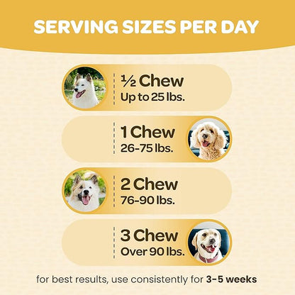 Turmeric for Dogs Soft Chews | Hip and Joint Chews for Dogs Comfort &amp; Mobility with Collagen for Dogs | Dog Joint Supplement for All Ages Breeds &amp; Sizes | NASC Certified &amp; Made in The USA | 90 Chews