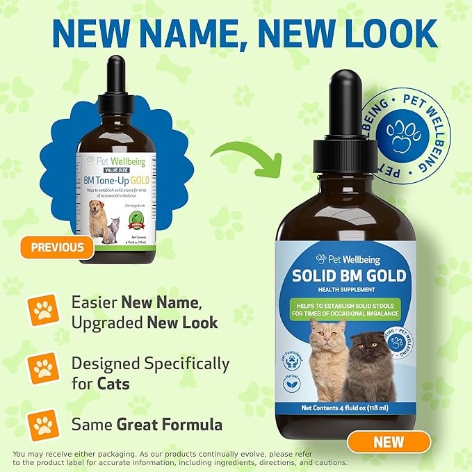 Pet Wellbeing BM Tone-Up Gold for Dogs &amp; Cats - Supports Healthy Digestive Function, Solid Stools, Normal Bowel Movements, Bayberry - Veterinarian-Formulated Herbal Supplement 4 oz (118 ml)