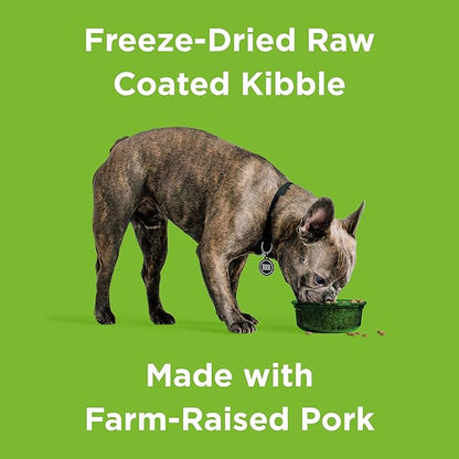 BIXBI Rawbble Dry Dog Food, Pork, 4 lbs - USA Made with Fresh Meat - No Meat Meal &amp; No Corn, Soy or Wheat - Freeze Dried Raw Coated Dog Food - Minimally Processed for Superior Digestibility