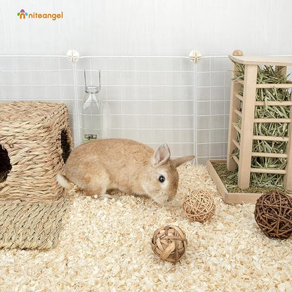 Niteangel Aspen Shaving Hamster Beddings for Syrian Dwarf Hamster Gerbil Mice Degu Rat Rabbit Bunny Guinea Pig Chinchilla Hedgehog or Other Small Pets (30L - 4mm)