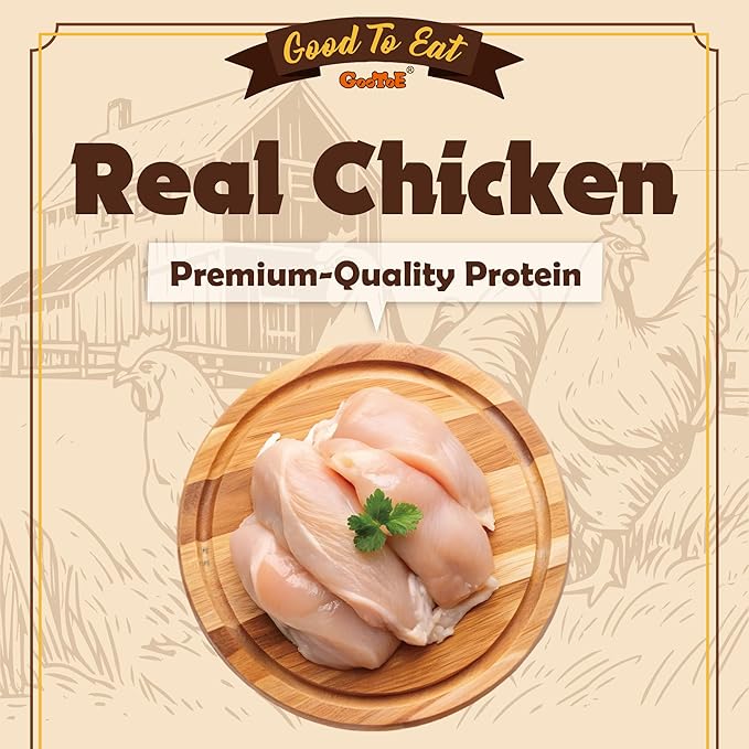 Gootoe Chicken Chips 1lb, All Natural, Grain-Free, High-Protein, Low Fat, Healthy &amp; Easily Digestible, Soft Texture