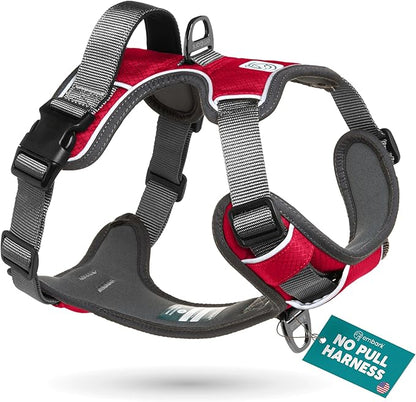 Embark Adventure Dog Harness, Reflective Trim No Pull Dog Harnesses for Small Sized Dogs - Military Grade Nylon, Front Clip with Gel Lined Handle. Soft &amp; Padded Puppy