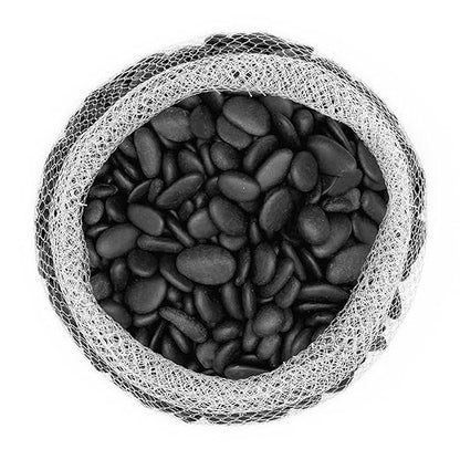 Royal Imports 5LBS River Rocks Decorative Ornamental Pebbles, Garden Landscaping Stones, Natural Gravel Filler for Plants, Vases, Succulents, Home Decor, Arts, Crafting, Animal Habitat - Small Black