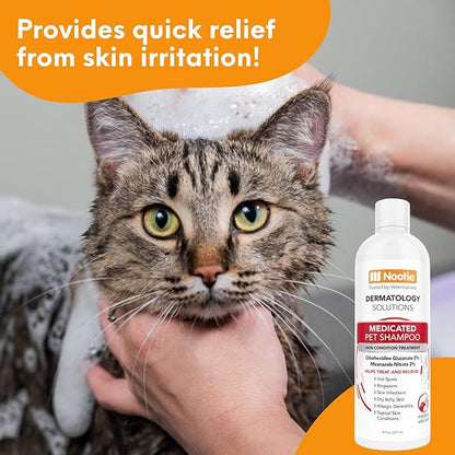 Nootie Medicated Pet Shampoo, Chlorhexidine Dog Shampoo for Itch Relief, Sold in over 5,000 Vet Clinics &amp; Pet Stores Worldwide- 16oz