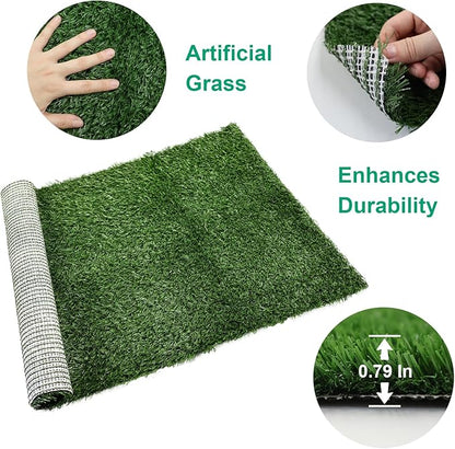Dog Grass Mat, Synthetic Turf for Indoor/Outdoor Puppy Potty Training Durable, Drainable &amp; Easy-Clean Pet Bathroom Mat for Small to Large Dogs Grass Only (34.6"x22.5")
