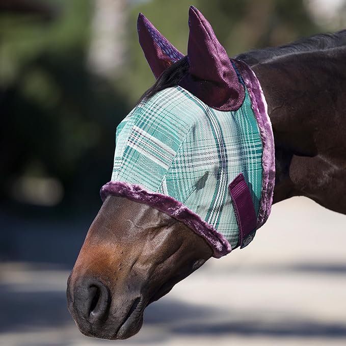 Kensington Signature Fly Mask w/Plush Fleece &amp; Ears w/Forelock Hole Size