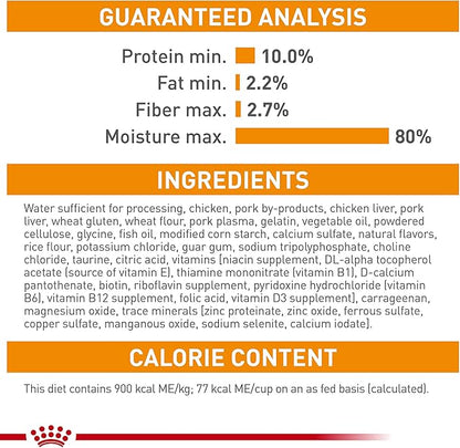 Royal Canin Feline Care Nutrition Hair &amp; Skin Care Thin Slices in Gravy Canned Cat Food, 3 Ounce (Pack of 24)