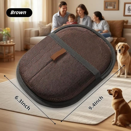 2Pcs Pet Hair Removal Gloves for Dogs and Cats, 2025 Upgraded Electrostatic Magic Hair Remover Glove,Reusable for Couch, Car Seat, Clothing, Carpet, Furniture &amp; Bed Sheets(Brown)
