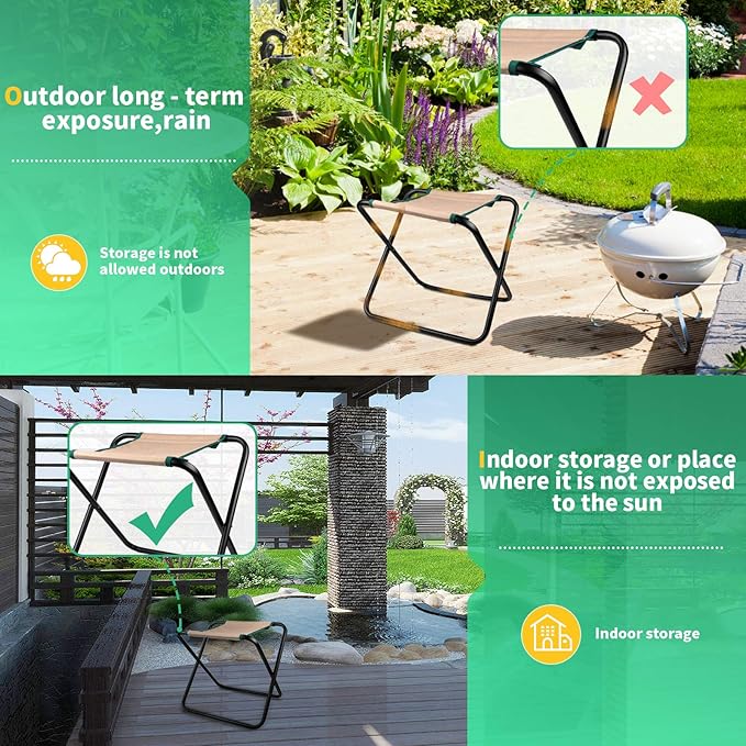 Kitness 9 PCS All-in-one Garden Tools Set Heavy Duty Cast-Aluminium Alloy Gardening Tools Kit with Folding Stool Seat&amp;Detachable Canvas Tool Bag Great Gifts for Gardening