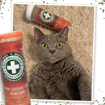Meowijuana Purrple Passion Cat Nip - Premium Organic Blend of Catnip for Cats &amp; Silvervine, Stimulates Playful Behavior, 26g, Natural Wellness Gift for Cat Lovers