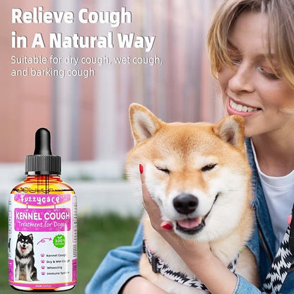 2 Pack Dog Cough Treatment，Natural Kennel Cough Medicine for Dogs,Effective Kennel Cough Treatment and Allergy Relief, Herbal Drops for All Breeds &amp; Sizes, Soothing Dog Cough Medicine