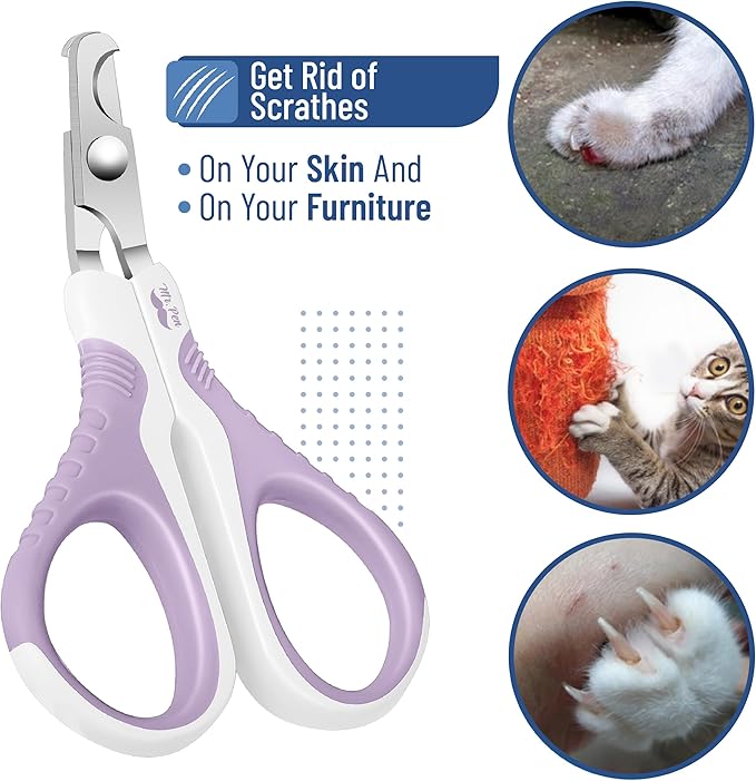 Mr. Pen Cat Nail Trimmer - Purple, Cat &amp; Kitten Nail Clippers, Pet Claw Trimmer
