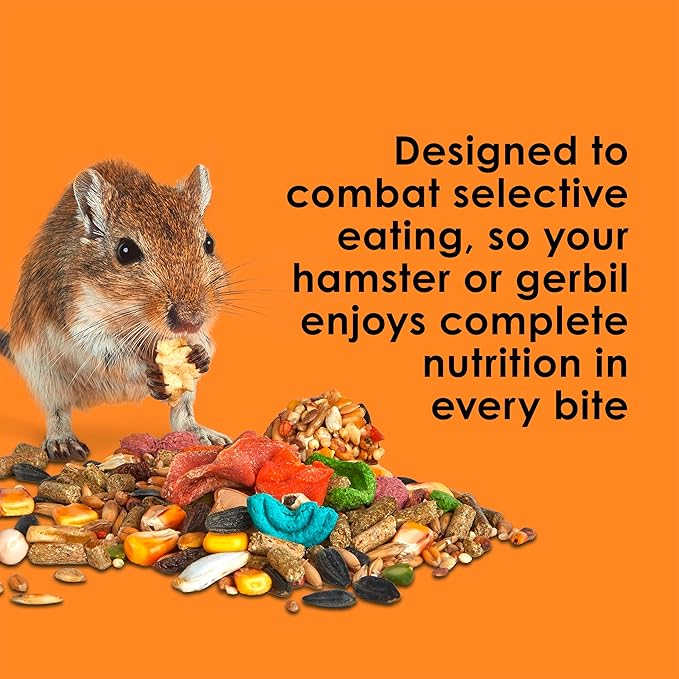 Kaytee Fiesta Hamster &amp; Gerbil Food, Nutritious and Fun Blend, Supports Dental Health and Digestion, 4.5 pounds