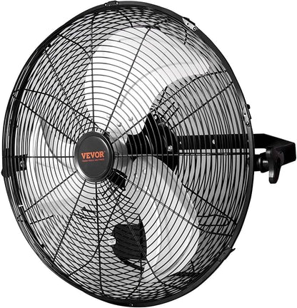 VEVOR 18 Inch Industrial Wall Mount Fan 2PCS, High Velocity 4000 CFM with 3-Speed Manual Control &amp; 360° Tilt Adjustment, for Indoor Use, Warehouse, Workshop, Basement, and Commercial Spaces