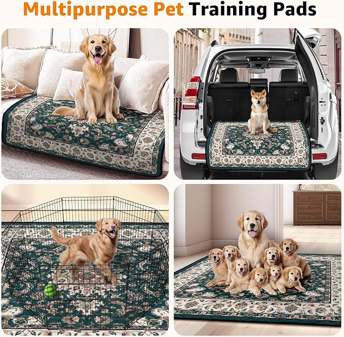 Washable Pee Pads for Dogs: 2 Pack Reusable Pee Pads for Dogs, Waterproof &amp; Leakproof Washable Puppy Pad, Non-Slip Whelping Pee Pads &amp; Potty Training Pad for Floor, Playpen,Crate, Couch, 18x24