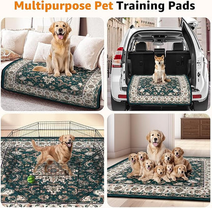 Washable Pee Pads for Dogs: 2 Pack Reusable Pee Pads for Dogs, Waterproof &amp; Leakproof Washable Puppy Pad, Non-Slip Whelping Pee Pads &amp; Potty Training Pad for Floor, Playpen,Crate, Couch, 18x24