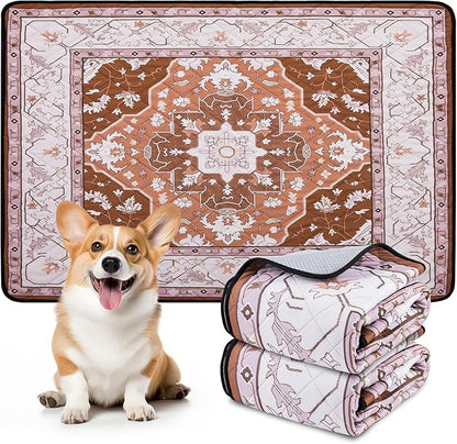 Washable Pee Pads for Dogs: 2 Pack Reusable, Waterproof &amp; Leakproof Puppy Pad, Non-Slip Whelping &amp; Potty Training for Floor, Playpen, Crate, Couch, 18x24