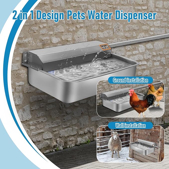 6L Automatic Dog Water Dispenser Bowl for Large Dog