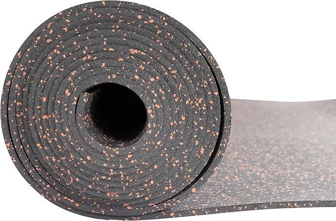 Genaflex Rubber Gym Floor Mat - 8mm Thick - Heavy Duty Commercial Protective Gym Flooring Roll (10% Red, 4&