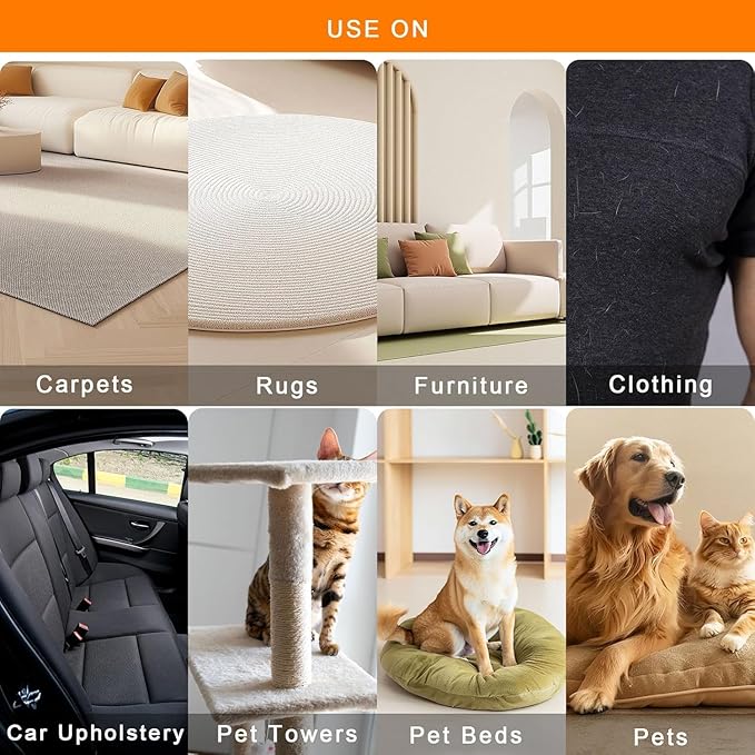 Pet Hair Removal Glove for Dogs &amp; Cats, Newly Upgraded Reusable Electrostatic Pet Hair Gloves, Pet Hair Remover Tool for Clothing, Couch, Carpet, Car Seat(1pcs)