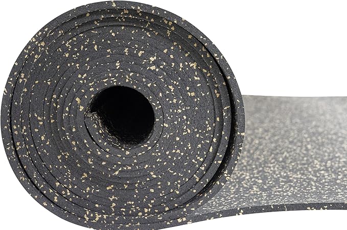 Playsafer Genaflex Rubber Gym Floor Mat - Heavy Duty Commercial Protective Gym Flooring Roll, 8mm Thick (4&