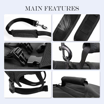 Dog Lift Harness, Full Body Support with Adjustable Control Handle for Medium Senior Dogs, Post-Surgery Recovery &amp; Joint Problems (Oxford Cloth, M)